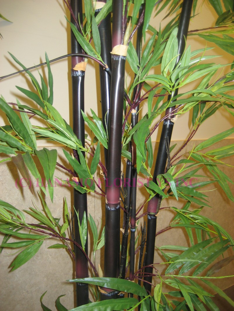 ART002 8.5 feet Artificial Black Bamboo Plant (greenplastic pot)